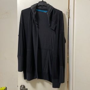 Nordstrom Zella Cozy Grey Jacket with hood & thumb holes XL